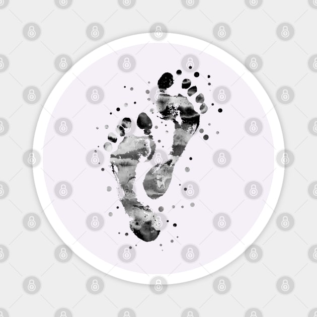 Footprint Magnet by RosaliArt